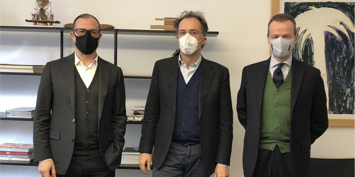 David Pambianco tra Antonio Chiarello, Founder ClubDealOnline spa e Cristiano Busnardo, CEO ClubDealOnline spa