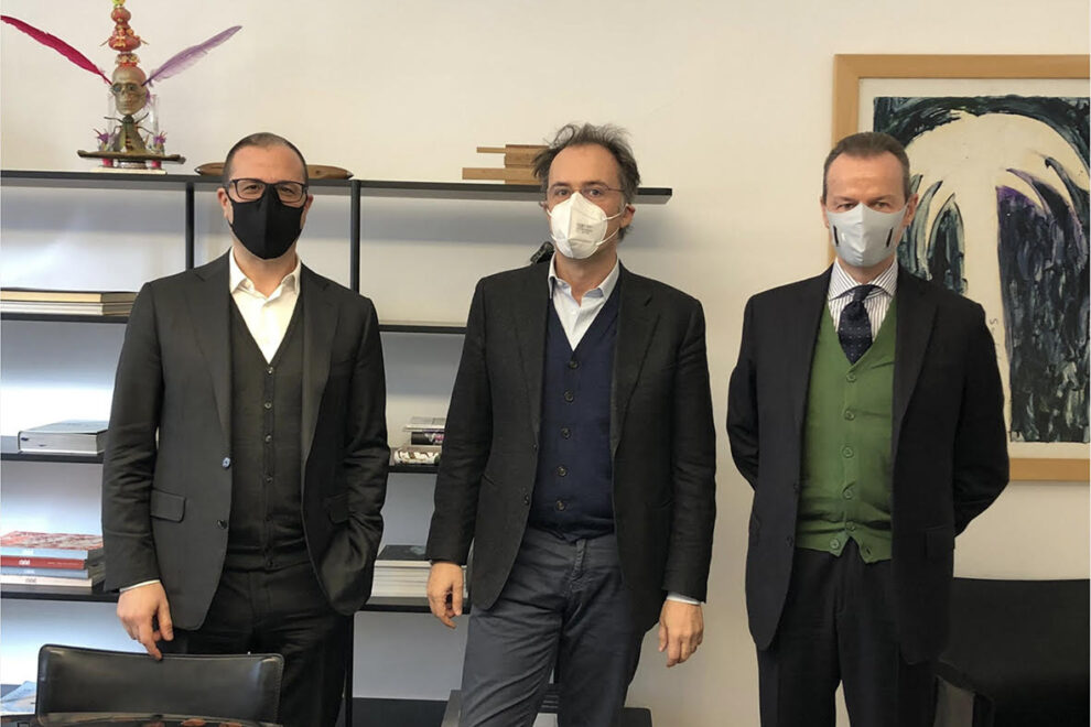 David Pambianco tra Antonio Chiarello, Founder ClubDealOnline spa e Cristiano Busnardo, CEO ClubDealOnline spa